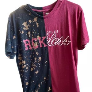 YR Young & Reckless T-Shirt - Reverse Tie Dye Sz S